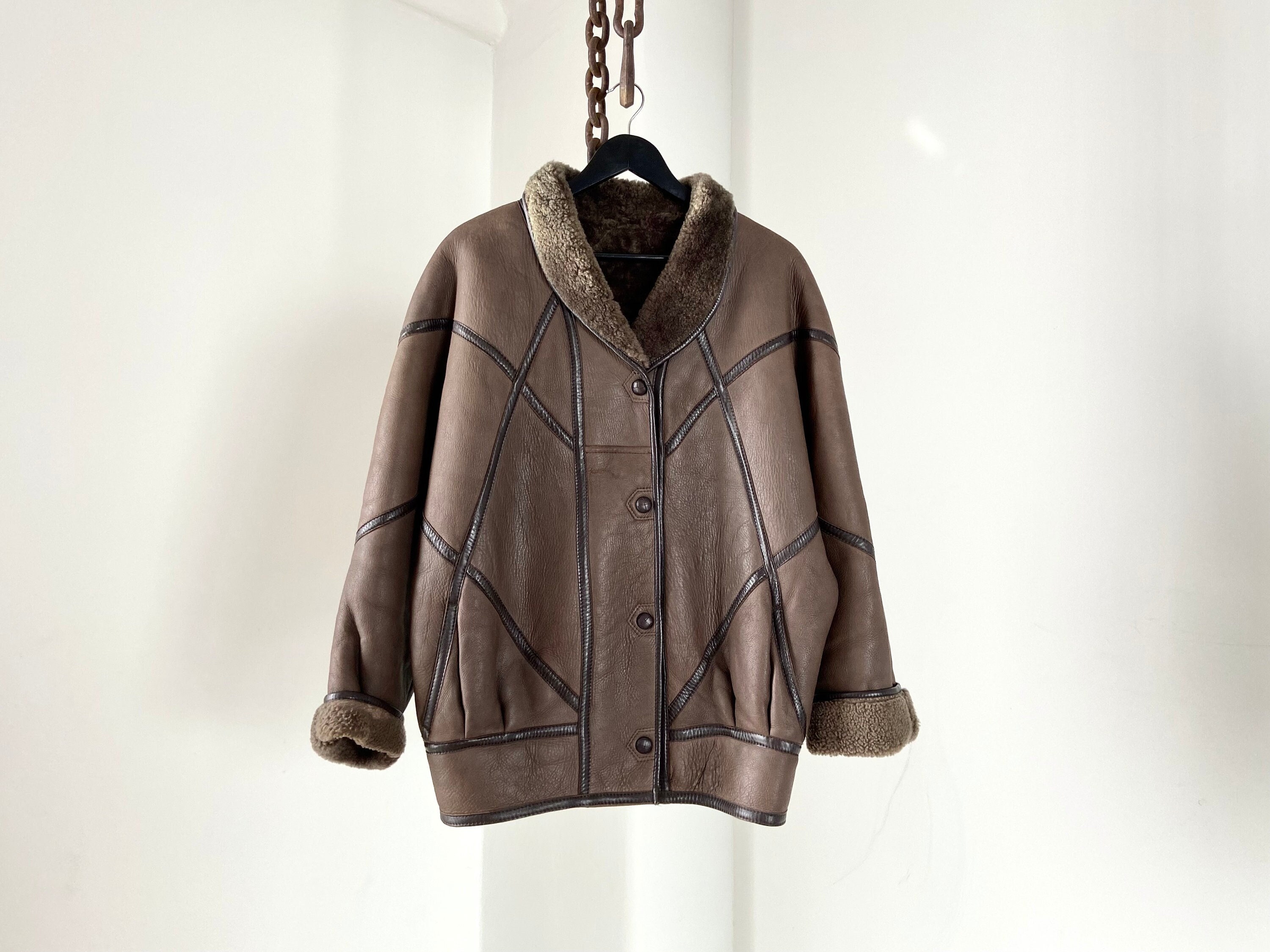 Vintage Stefano Creations Paris Brown Shearling Lined Vintage Stefano Creations Paris Brown Shearling Lined