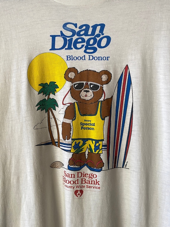 San Diego Blood Donor Surfer Bear Tee