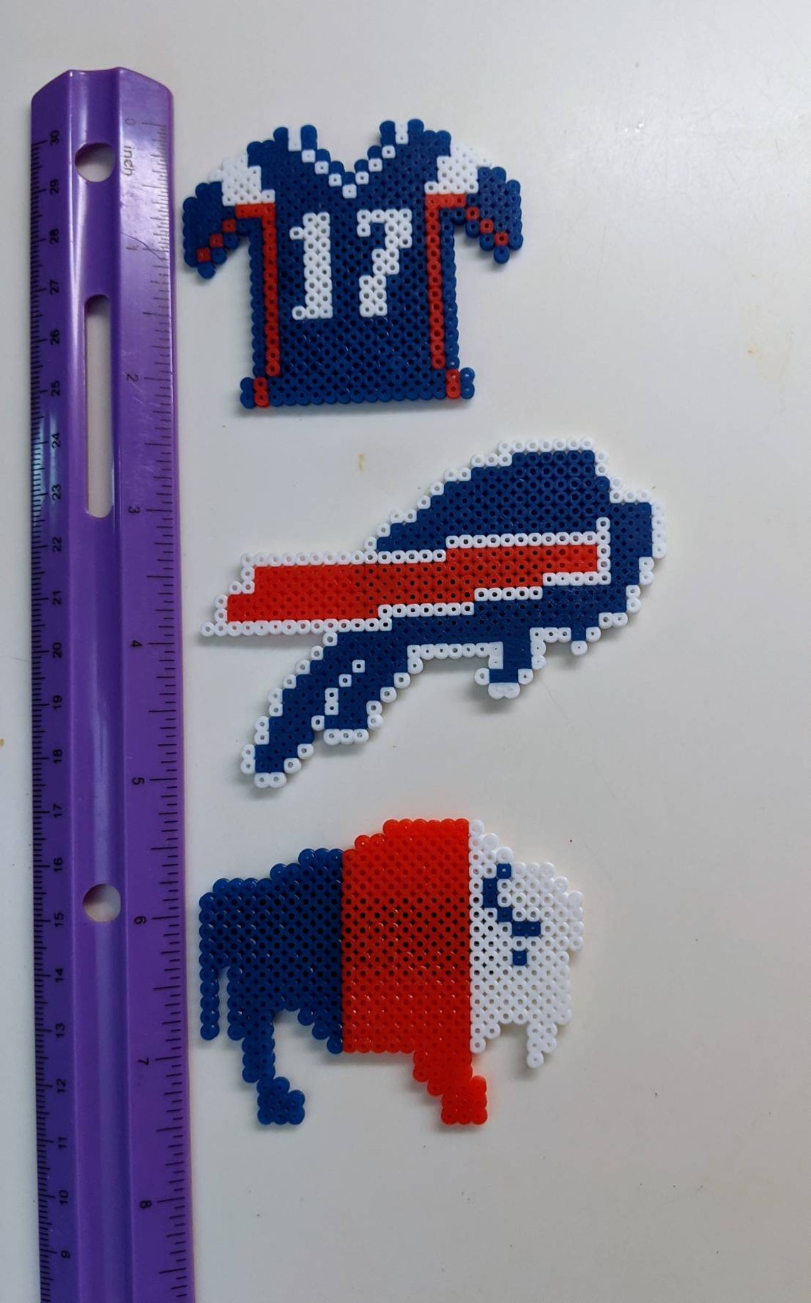 Buffalo Bills Josh Allen Mini Perler Bead Refrigerator Etsy