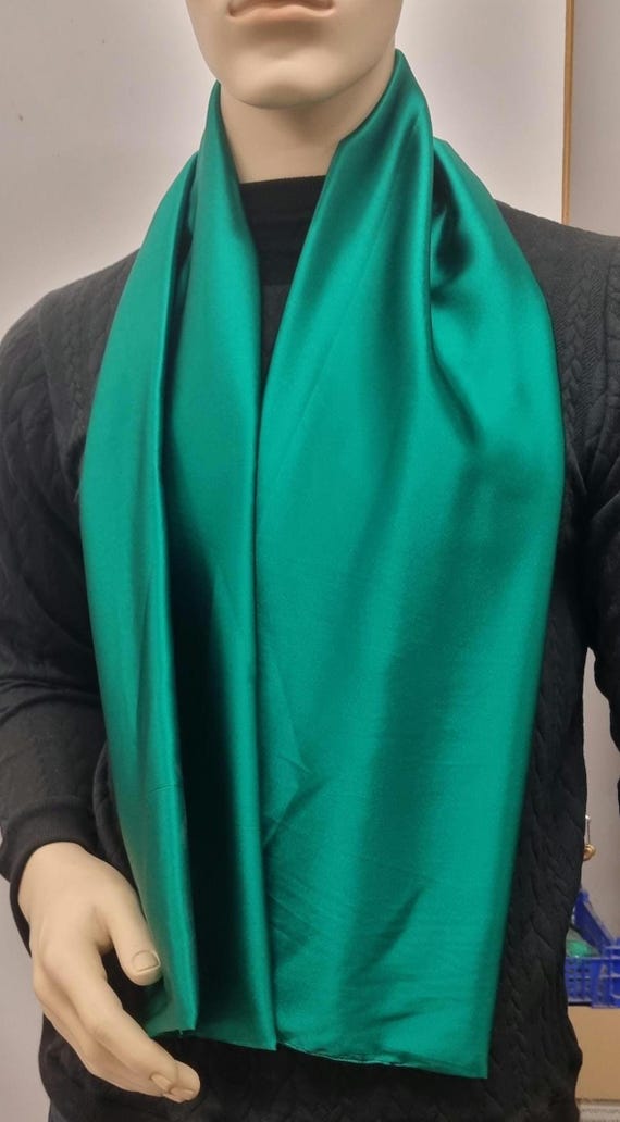 Foulard Satin Unisexe Violet 140x20 Cm - Fait Main En France, Neuf Avec étiquettes