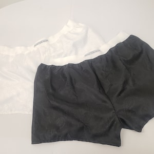 svartvita paisleymönster i siden, boxershorts, tillverkade i Frankrike