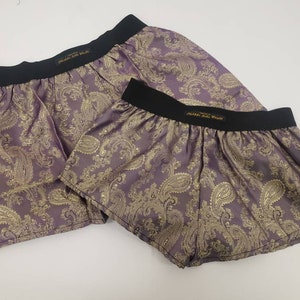 His and her Silk boxer short and boy shorts bundle hand made in France perfect for gifts