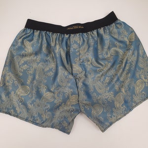 Handmade cashmere silk boxer shorts made in France
