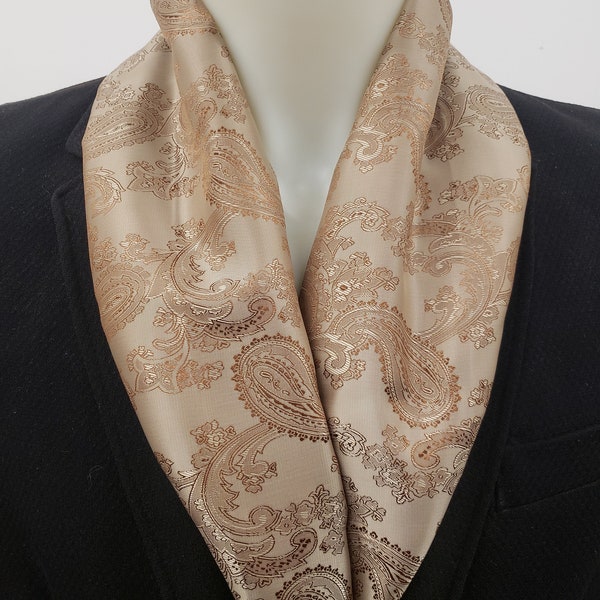 Double-sided pure Silk scarf with a paisley motif "20X140 cm",Hand made in France