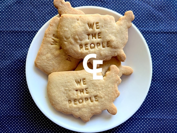 We the People, Patriotic Cookie Cutter, Shortbread Cutter for 2022 - FREE MINI CUTTER!!!