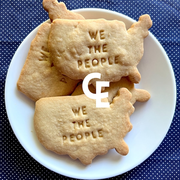 We the People, Patriotic Cookie Cutter, Shortbread Cutter for 2022 - FREE MINI CUTTER!!!