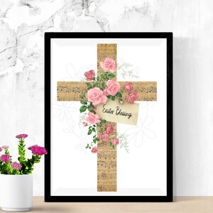 Bénédictions de Pâques, Pâques Jésus Croix fichier PNG pour sublimation - fichier numérique uniquement