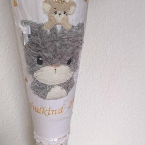 SchultüteKatze Maus ,Schultüte Mädchen,Schultüte Prinzessin,Schultüte Abendteuerin,Namen,   Zuckertüte,Papprohling