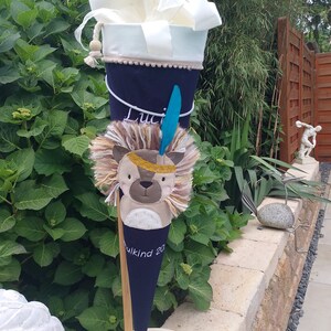 Schultüte,Löwe , Schultüte Jungen, Schultüte Mädchen, Schultüte 3D, Zuckertüte,Geschwistertüte,Papprohling
