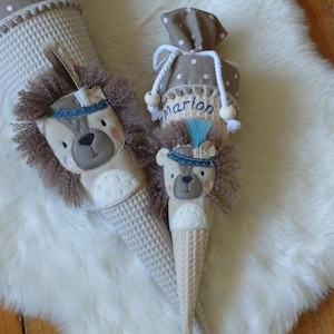 Schultüte Löwe 3D , Schultüte Jungen, Schultüte Mädchen, Zuckertüte, Papprohling,Geschwistertüte