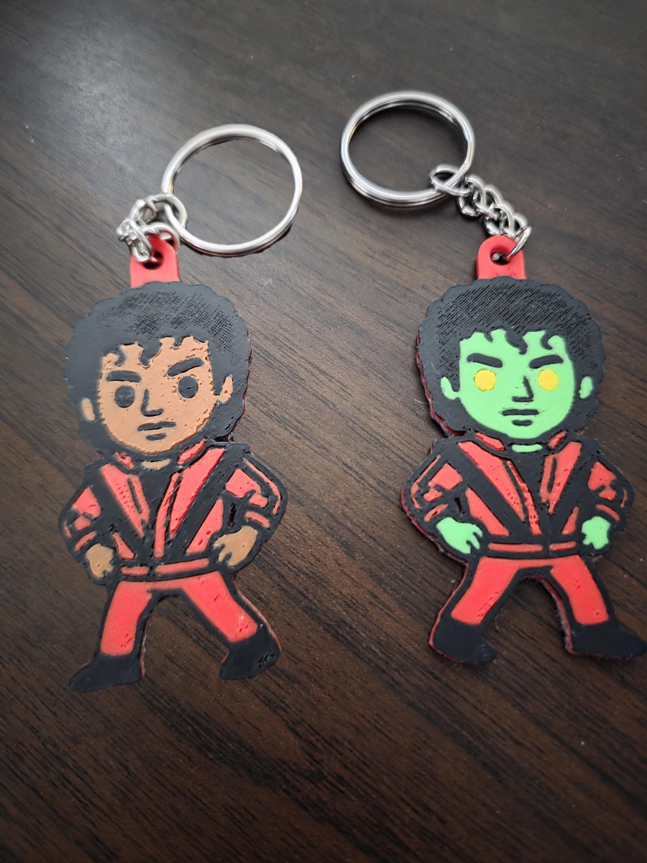 Michael Jackson Thriller Keychain: Double-sided Zombie Design - Etsy