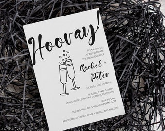 Modern Minimalist Engagement Party Invitation | INSTANT DOWNLOAD | Engagement Party Template Download | Printable Engagement Invite