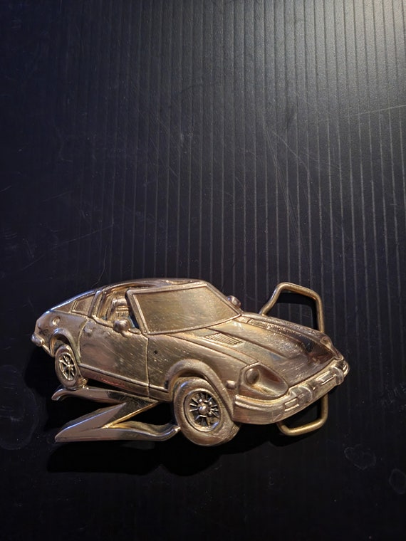 1970'S Solid Brass Datsun 280z Belt Buckle or Deco