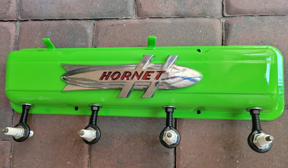 Hudson Green Valve Cover Spark Plug Rack Man Cave Etsy