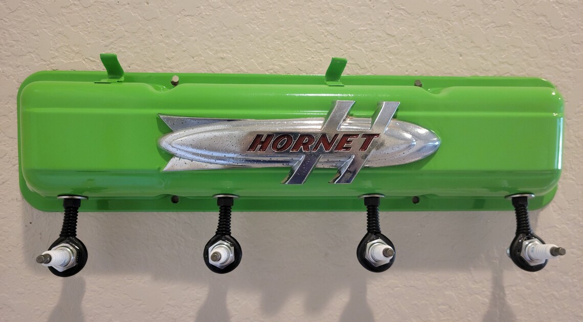 Hudson Green Valve Cover Spark Plug Rack Man Cave Etsy