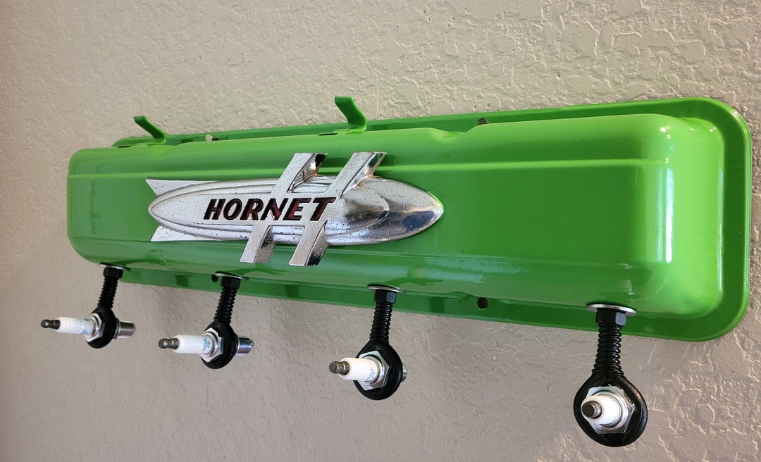 Hudson Green Valve Cover Spark Plug Rack Man Cave Etsy