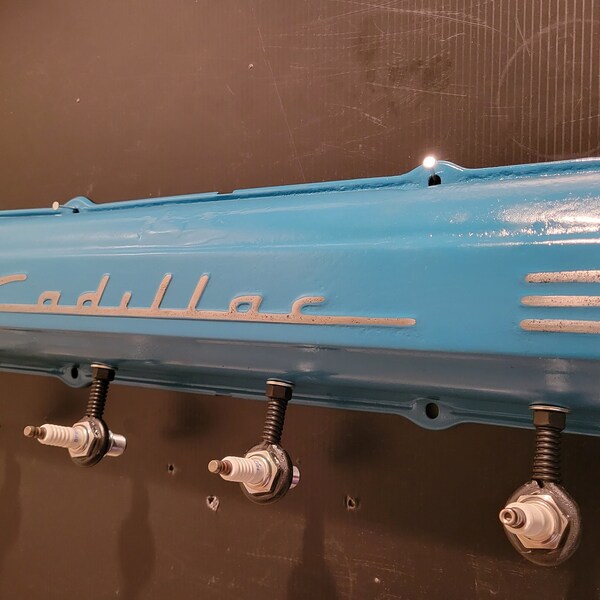 Vintage 1949 Cadillac Script Valve Cover Rack Man cave