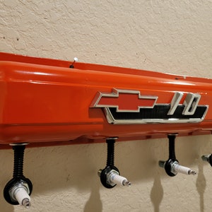 Old School 1960  Chevrolet 10 Truck Script Valve Cover Rack Man Cave