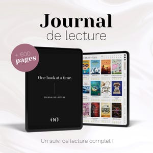 Giornale di lettura digitale in FRANCESE | Tracker di lettura | Biblioteca digitale | Strumento di monitoraggio della lettura | iPad | Buone note | Adesivi