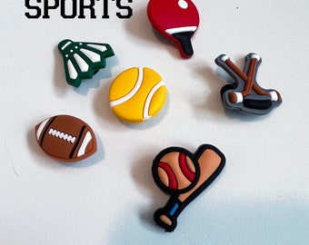 Multiple SPORTS THEMED Croc Clog Shoe Charms