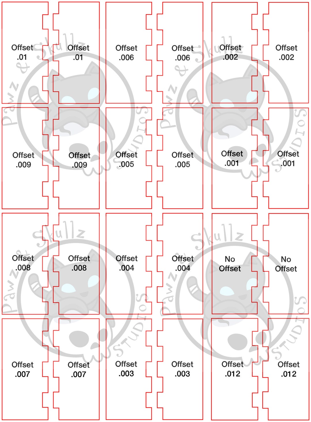 Kerf Test Cut File for Laser Cutters Glowforge - Etsy