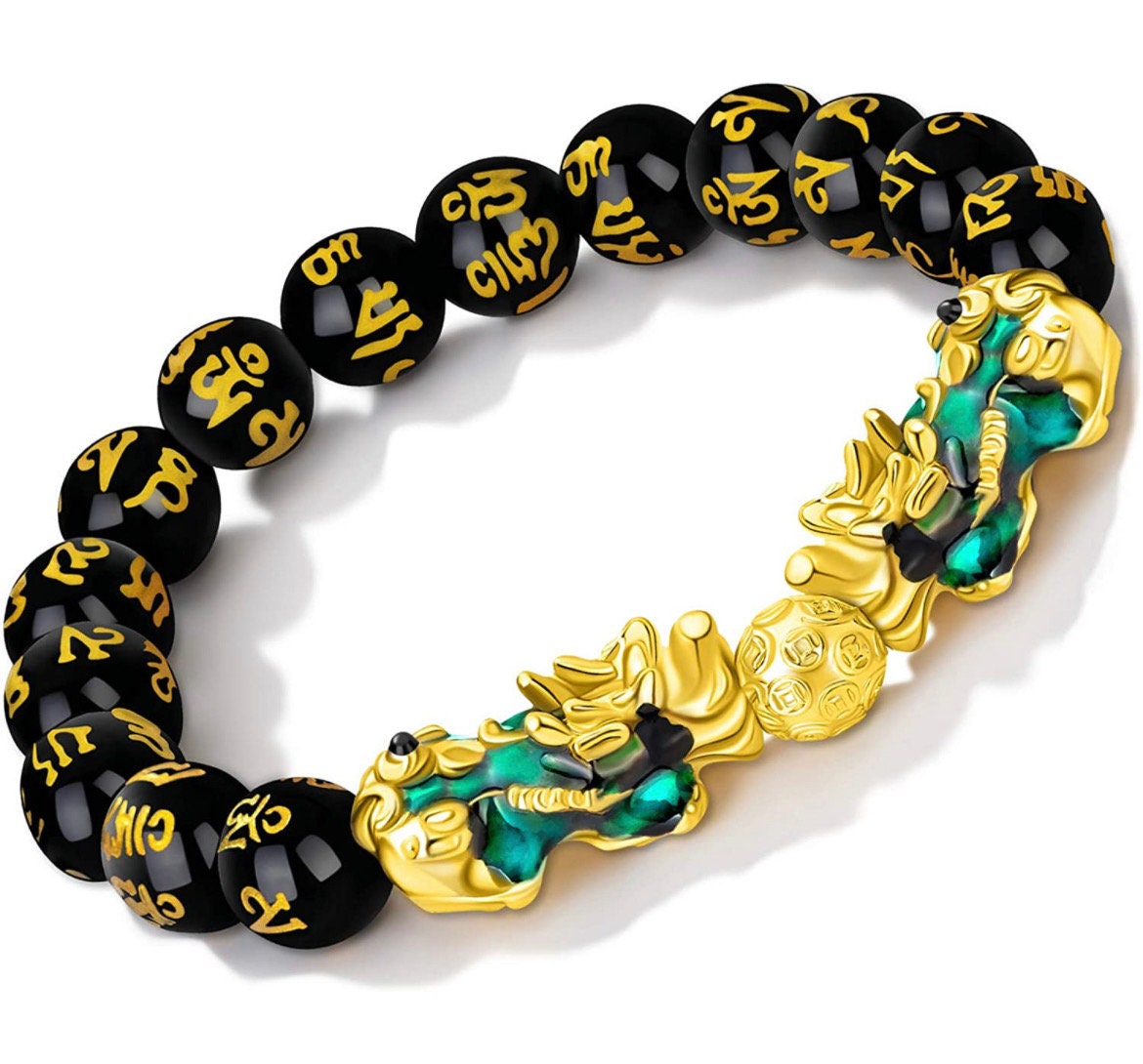 Mood Color Change Bracelet Chinese Feng Shui Pixiu Mantra 12MM Beads  Bracelet Lucky Amulet Jewelry Unisex From Beads_factory, $2.02 | DHgate.Com