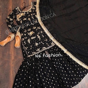 Punjabi suit outlet design black colour