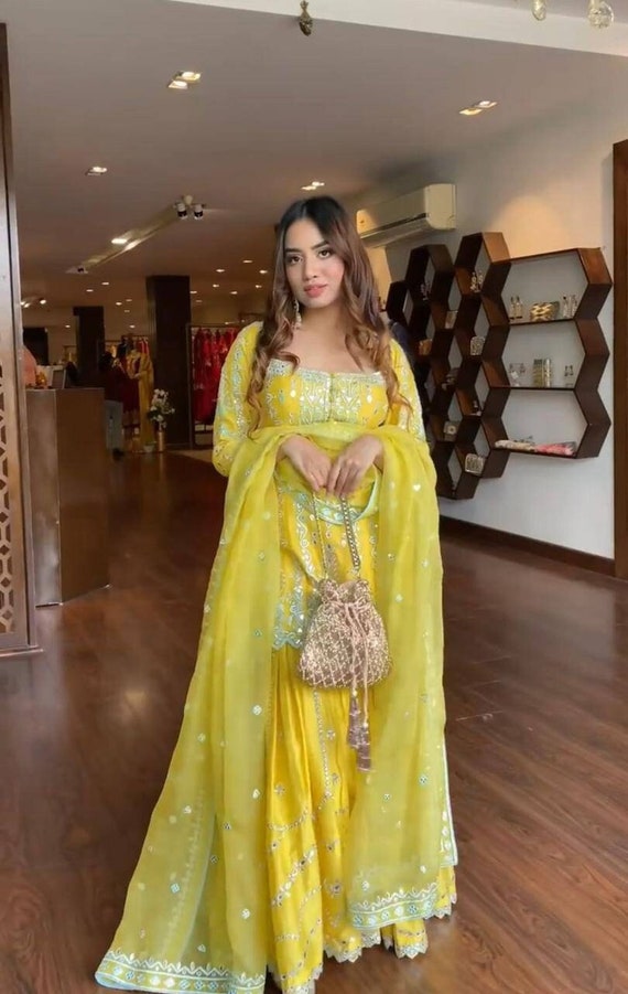 Bridal Yellow Suit For Haldi Ceremony - Shaadiwish
