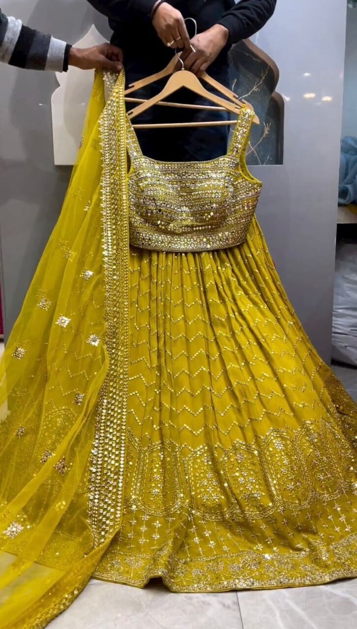Light yellow clearance colour lehenga choli