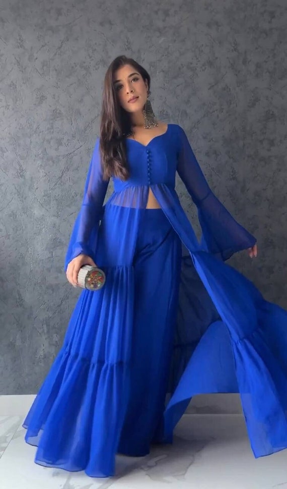 Long frock front clearance cut