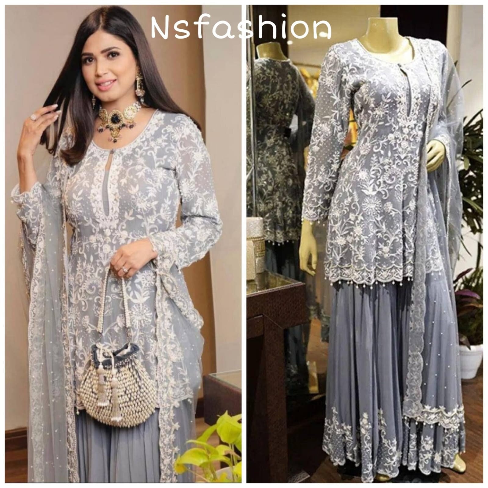 Gharara/Sharara With High Low Kurti