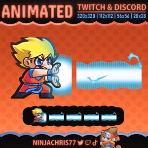 Goku Kamehameha | Animated Combo Emotes for Twitch & Discord