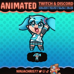 Hurray Miku | Animated Emote for Twitch & Discord