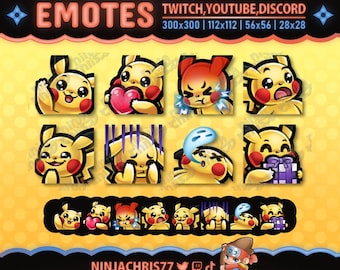 Conjunto de emoticonos n.º 1 / 8 emoticonos para Twitch, YouTube, Kick y Discord