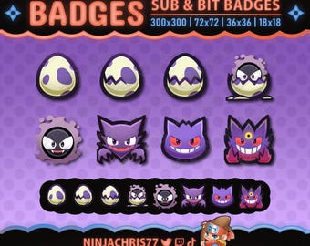 Märkeset | 8 prenumerant- eller bitmärken för Twitch, Youtube och Kick (digital nedladdning)