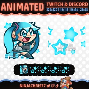 Miku Miku Beam | Animated Combo Emotes for Twitch & Discord