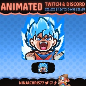SSJ Blue Goku | Animated Emote for Twitch & Discord