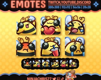 Set di emote ape / 6 emote ape per Twitch, Youtube, Kick e Discord