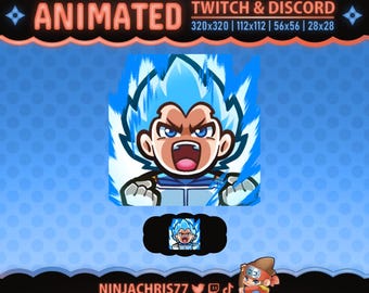 SSJ Blue Vegeta | Animated Emote for Twitch & Discord