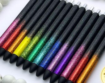 Black Ombre Glitter Inkjoy Gel Pen: Personalized Refillable Pen