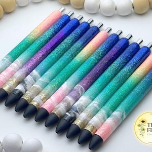 Beach Glitter Inkjoy Gel Pen: Personalized Refillable Black Ink