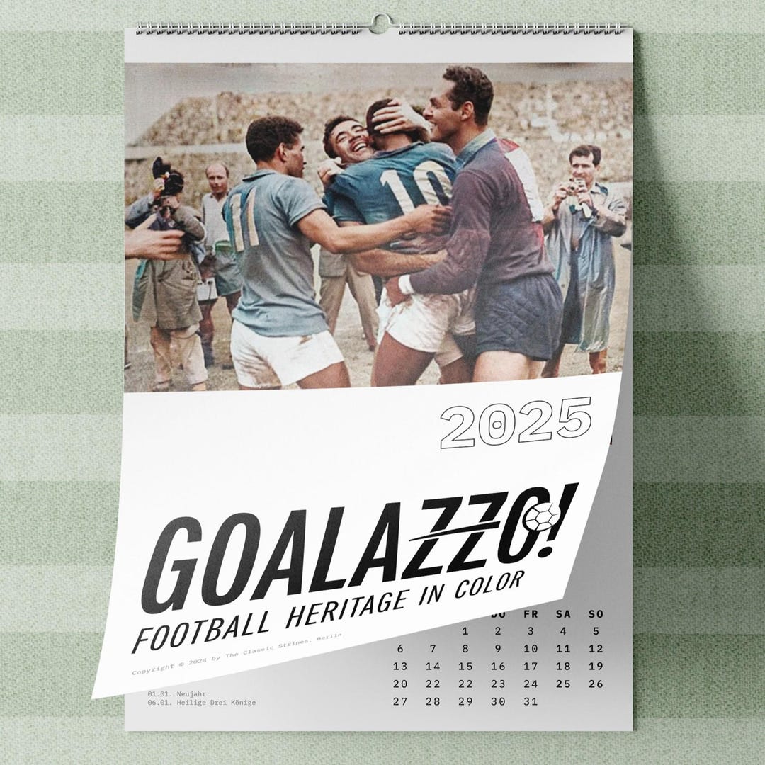 Goalazzo Football Heritage in Color Football Wall Calendar 2025 Etsy