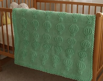 Coperta per neonati fatta a mano, coperta per neonati lavorata a maglia, coperta per la cameretta dei bambini verde menta, regalo per baby shower, coperta morbida per neonati, coperta per culla, coperta per passeggino,