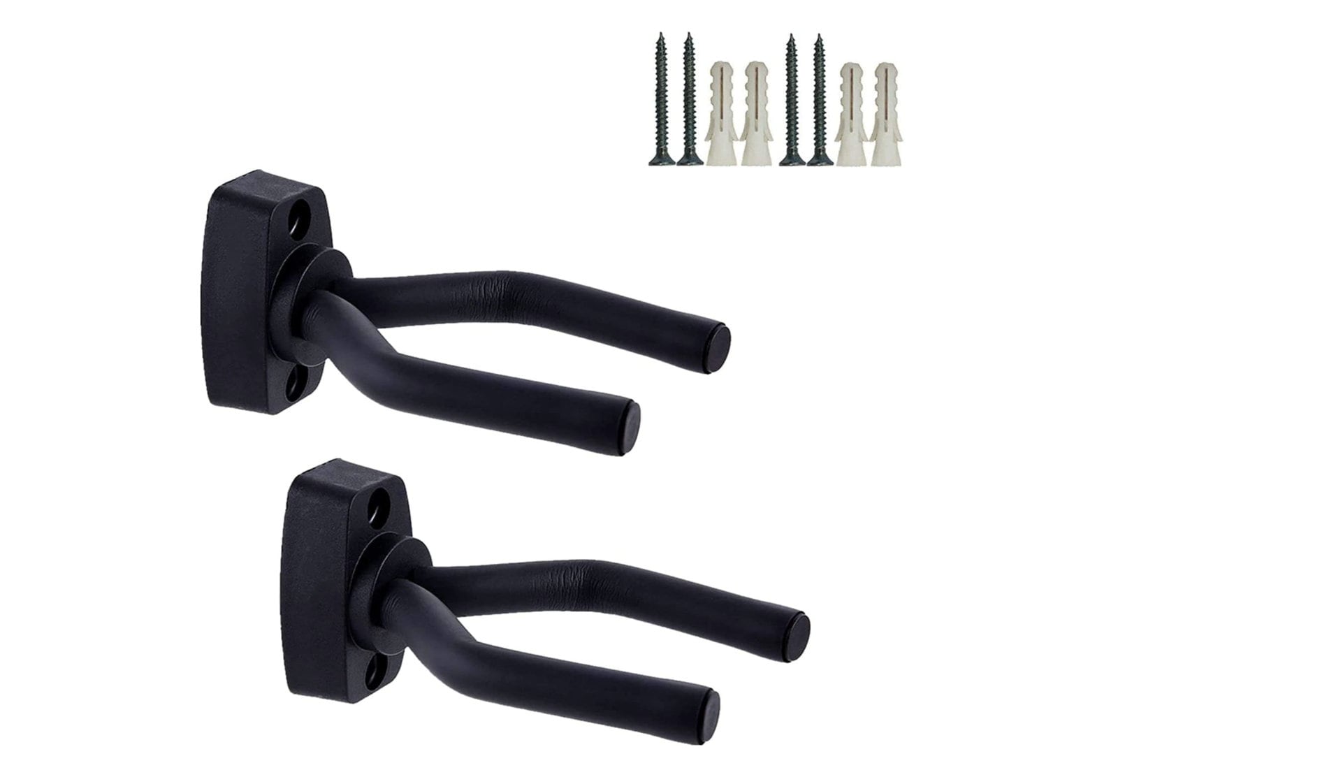 Guitar Wall Mount Hanger 2 Pack With Screwsblackadjustable Easy to