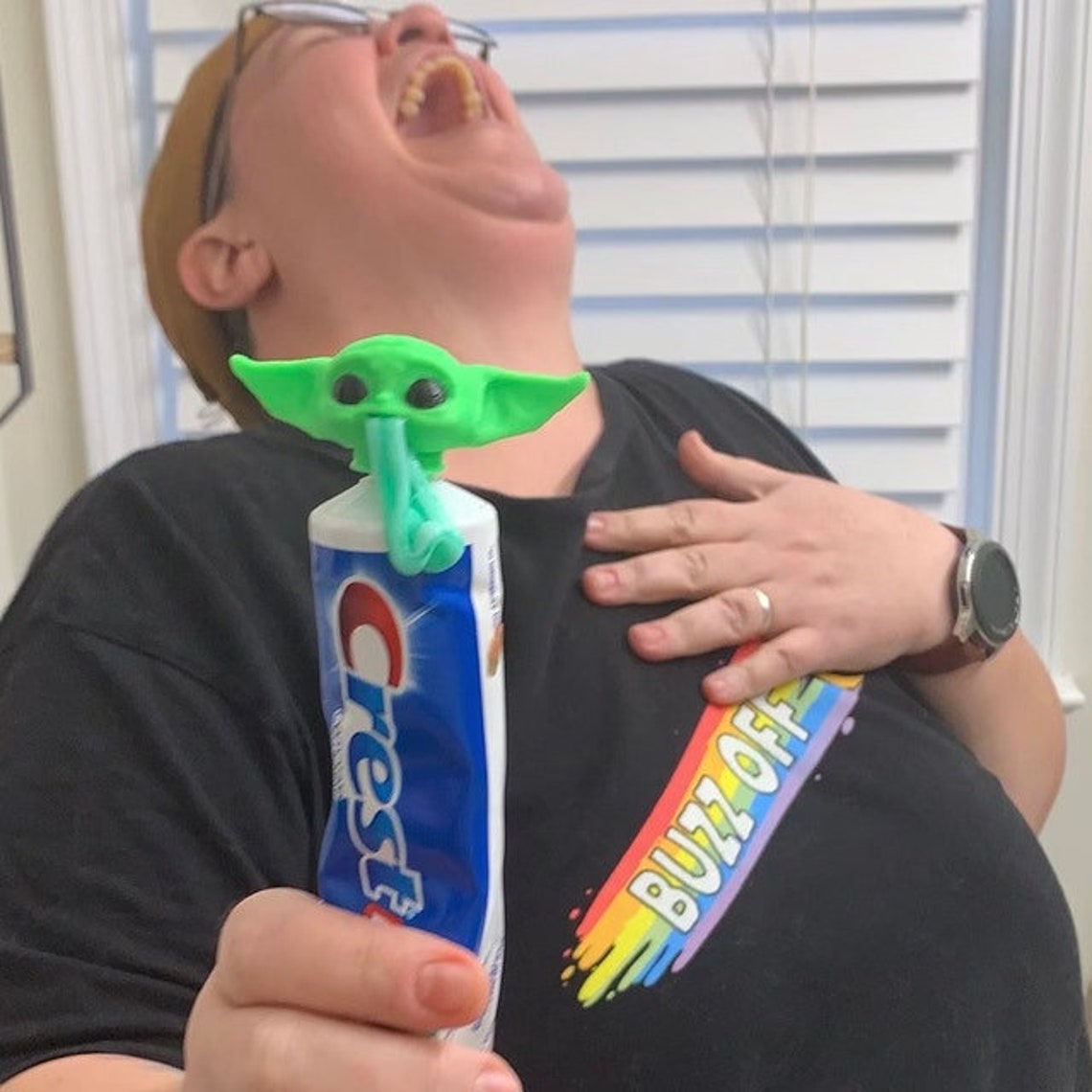 Baby Yoda Pasta Dental Toothpaste Topper/painted Eyes/3d Etsy Canada