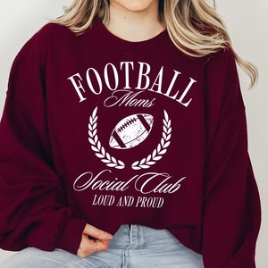 Football Moms Social Club PNG Sublimation File, Loud And Proud, Trendy Aesthetic Shirt Design, Football Png, Football Mom