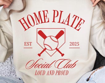 Home Teller Social Club Est. 2025 PNG, laut und stolz, trendiges ästhetisches Shirt-Design, Baseball Png, Baseball Mom