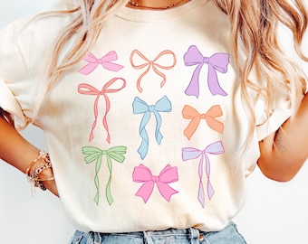 Pastel Bows PNG+ SVG File, Coquette Bows Png Svg, Trendy Aesthetic Shirt Design, Soft Girl Aesthetic, Cottagecore Aesthetic, Ribbons Png Svg
