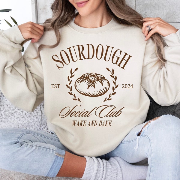 Sourdough Social Club PNG Sublimation File, Wake And Bake, Trendy Aesthetic Shirt Design, In My Sourdough Era
