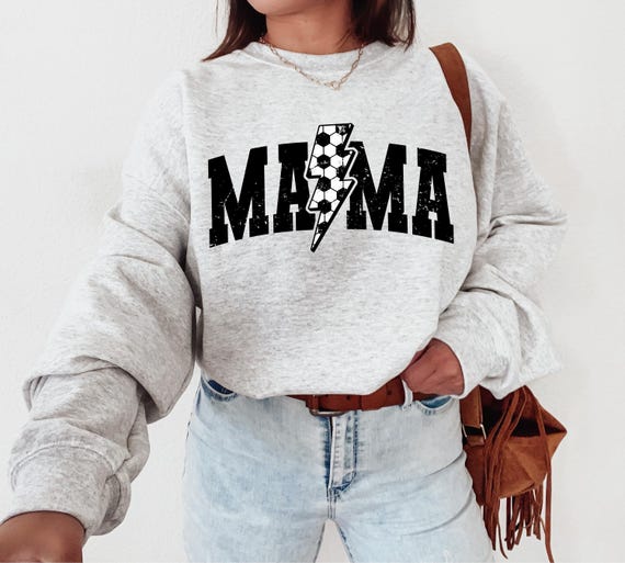 Soccer Mama Varsity Lightning Bolt Png Sublimation File, Soccer Season, Shirt Design, Distressed Png, Grunge Png